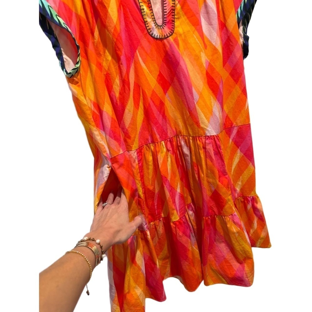 SOLD OUT SALONI Ashley-B Tunic Dress Sunset US 6 Geometric Bohemian Resort EUC - Picture 9 of 12